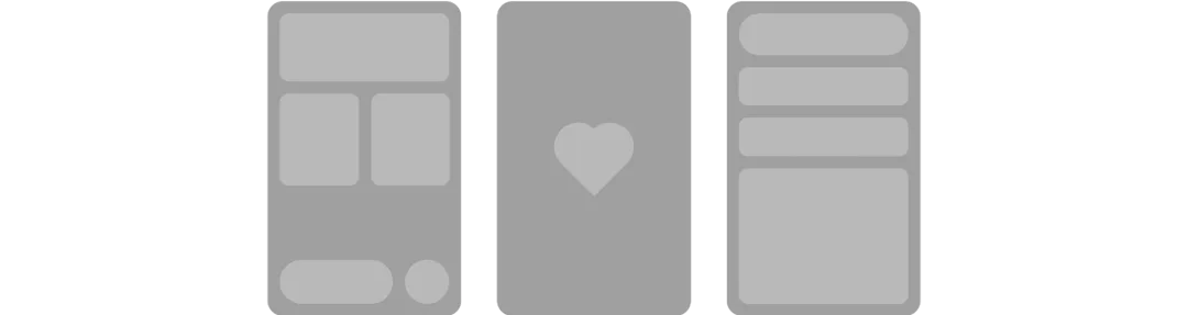 Figma mobile app wireframes showcasing UI layouts, wireframing, and user flow design for a mobile application.